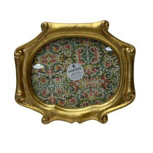 Handmade Italian Gold Painted Oval Photo Frame Doratex Firenze Ornate Decor